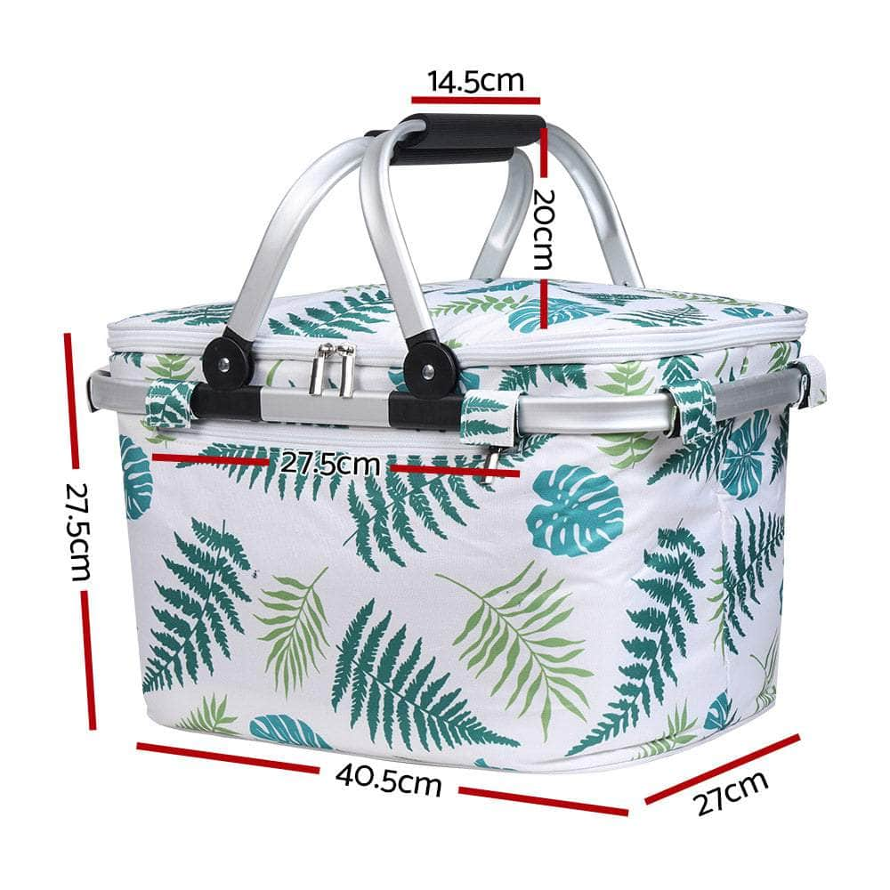 Picnic Basket Folding Bag Insulated Hamper Food Cover Storage