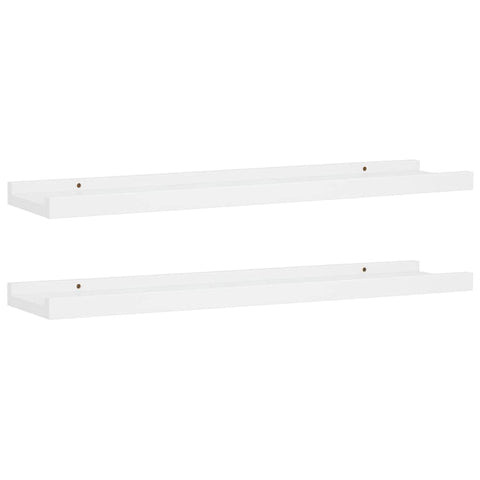 Picture Frame Ledge Shelves 2 pcs White