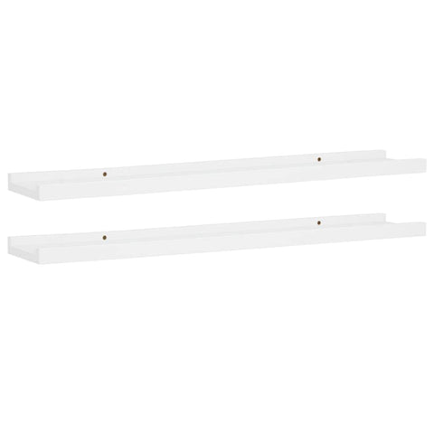 Picture Frame Ledge Shelves 2 pcs White MDF