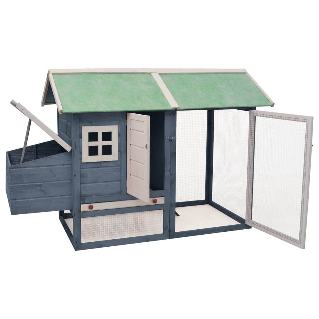 Pine & Fir Wood Chicken Cage Grey