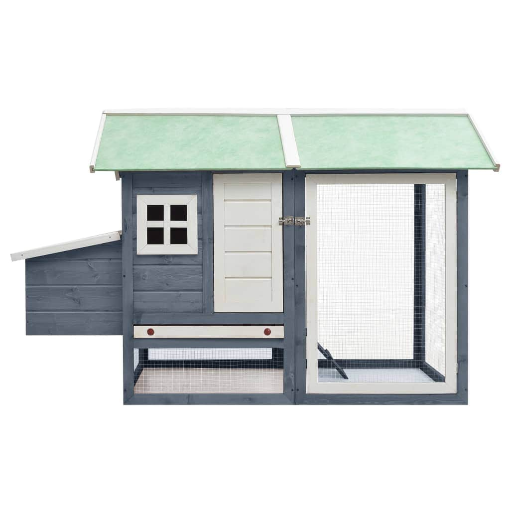 Pine & Fir Wood Chicken Cage Grey