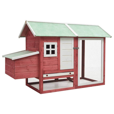 Pine & Fir Wood Chicken Cage Red