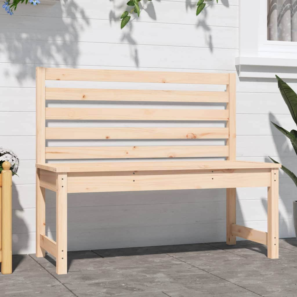 Pine Serene: Classic Solid Wood Garden Bench