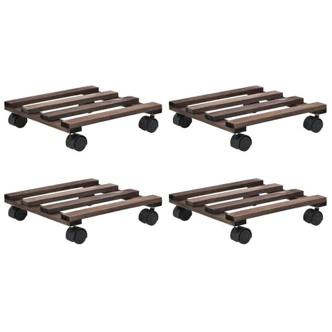 Plant Rollers 4 pcs Cedar Wood