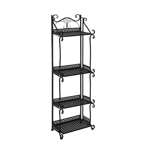 Plant Stand 4 Tiers Outdoor Indoor - Black