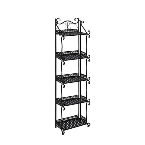 Plant Stand 5 Tiers Outdoor Indoor Black