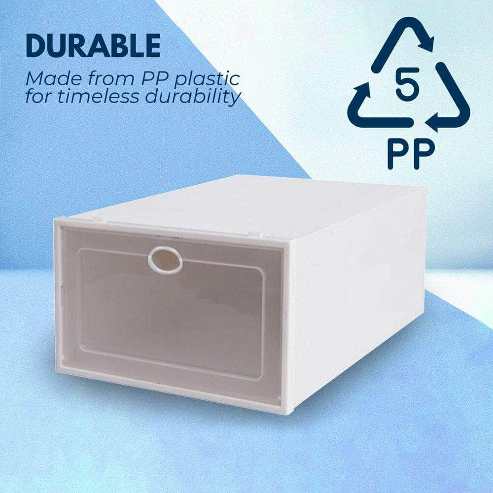 Plastic Shoe Box 12pcs (White)