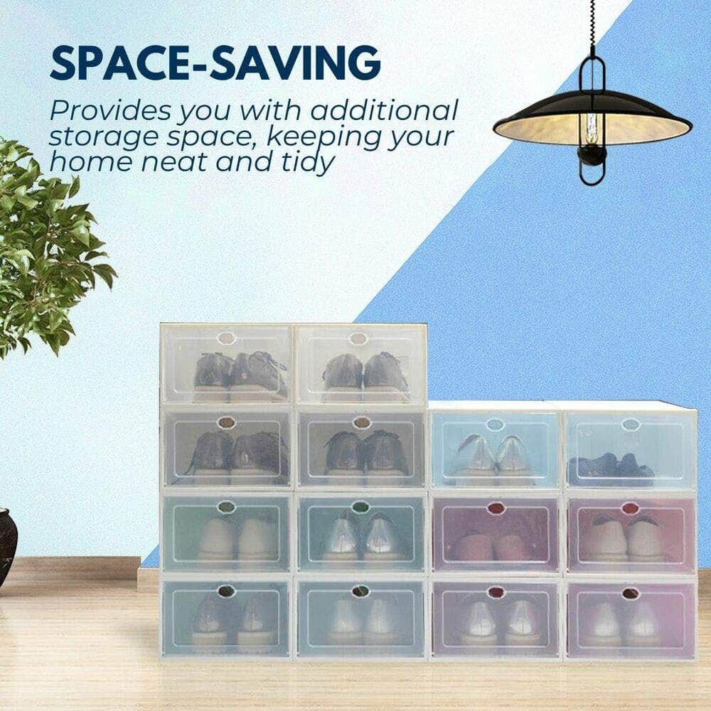 Plastic Shoe Box 12pcs (White)