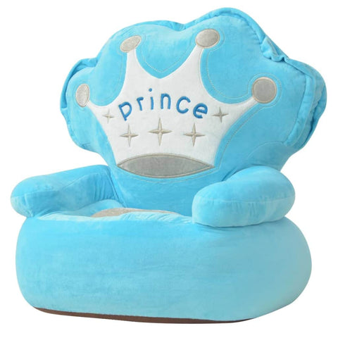 Plush Children's Chair Prince Blue