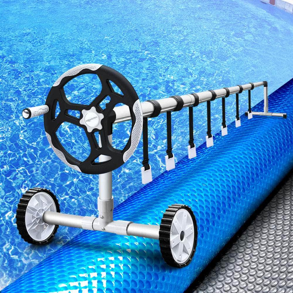 Pool Cover 500 Micron 8.5X4.2M Swimming Pool Solar Blanket 5.5M Roller