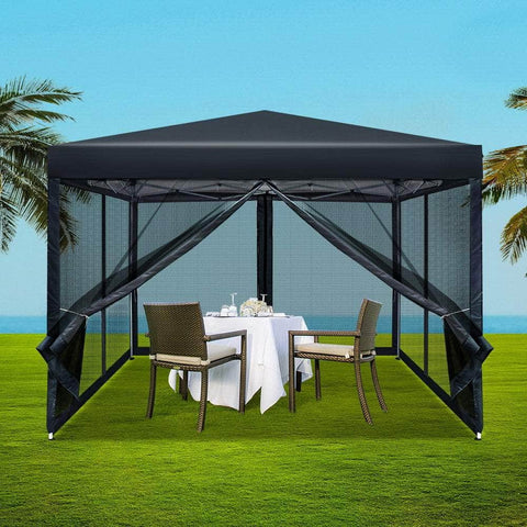 Pop Up 3X3M Wedding Party Tent - Black