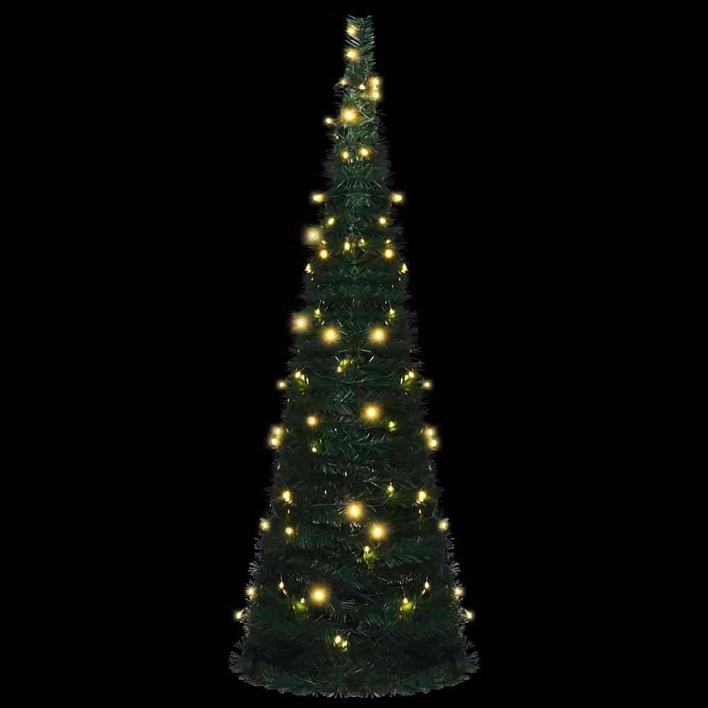 Pop-up String Artificial Christmas Tree with LED Green 180 cm