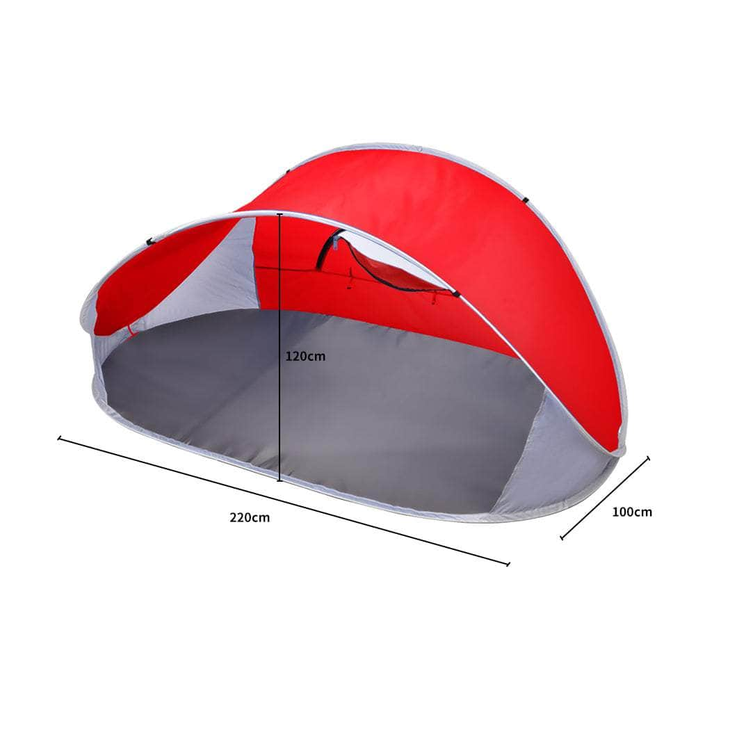 Pop Up Tent Camping Beach Red