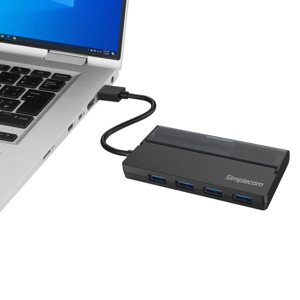 Portable 4 Port Usb 3.2 Gen1 (Usb 3.0) 5Gbps Hub With Cable Storage