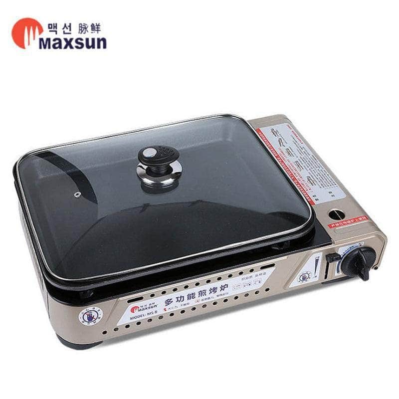 Portable Gas Burner Stove With Inset Non Stick Cooking Pan 60Mm