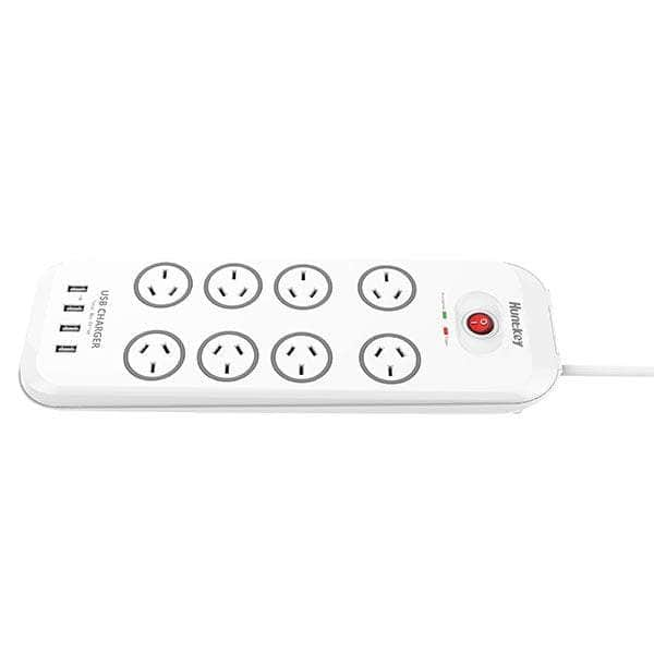 Power Board With 8 Sockets And 4 Usb Charging Port  And Surge Protection (Total 4.0A)