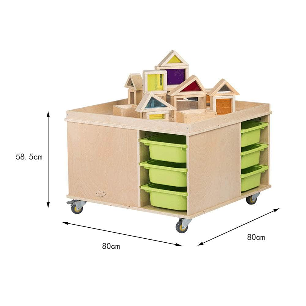 Preschool Activity Play Table with 12 Storage Bins