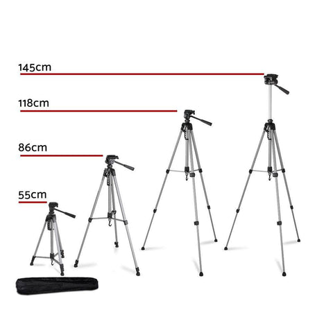 Professional Dslr Camera Tripod Stand, Adjustable 55-145Cm