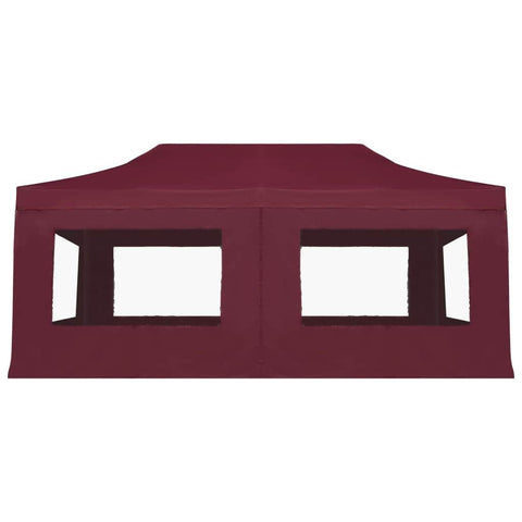 Professional Folding Party Tent with Walls Aluminium /Wine Red