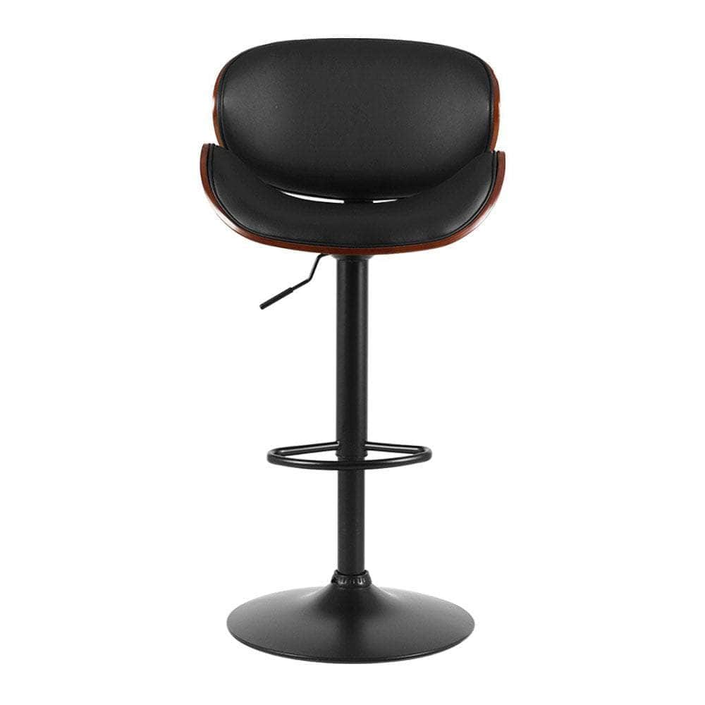 PU leather Swivel Gas Lift Kitchen Bar Stools-black