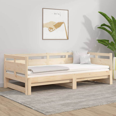 Pull-out Day Bed Solid Wood Pine Single Size