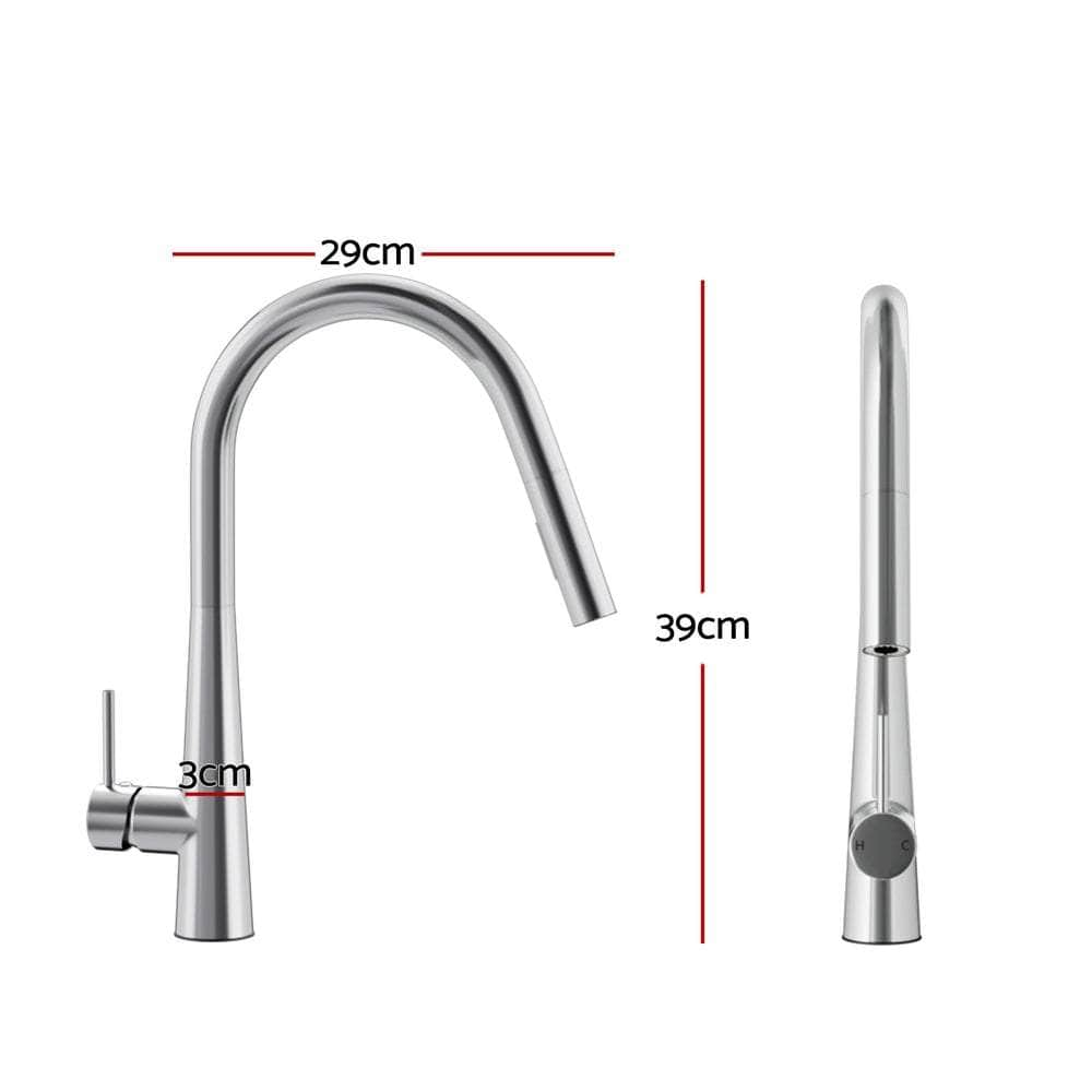 Pull Out Kitchen Mixer Tap - Swivel Rectangle/Round