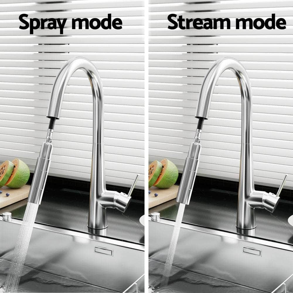 Pull Out Kitchen Mixer Tap - Swivel Rectangle/Round