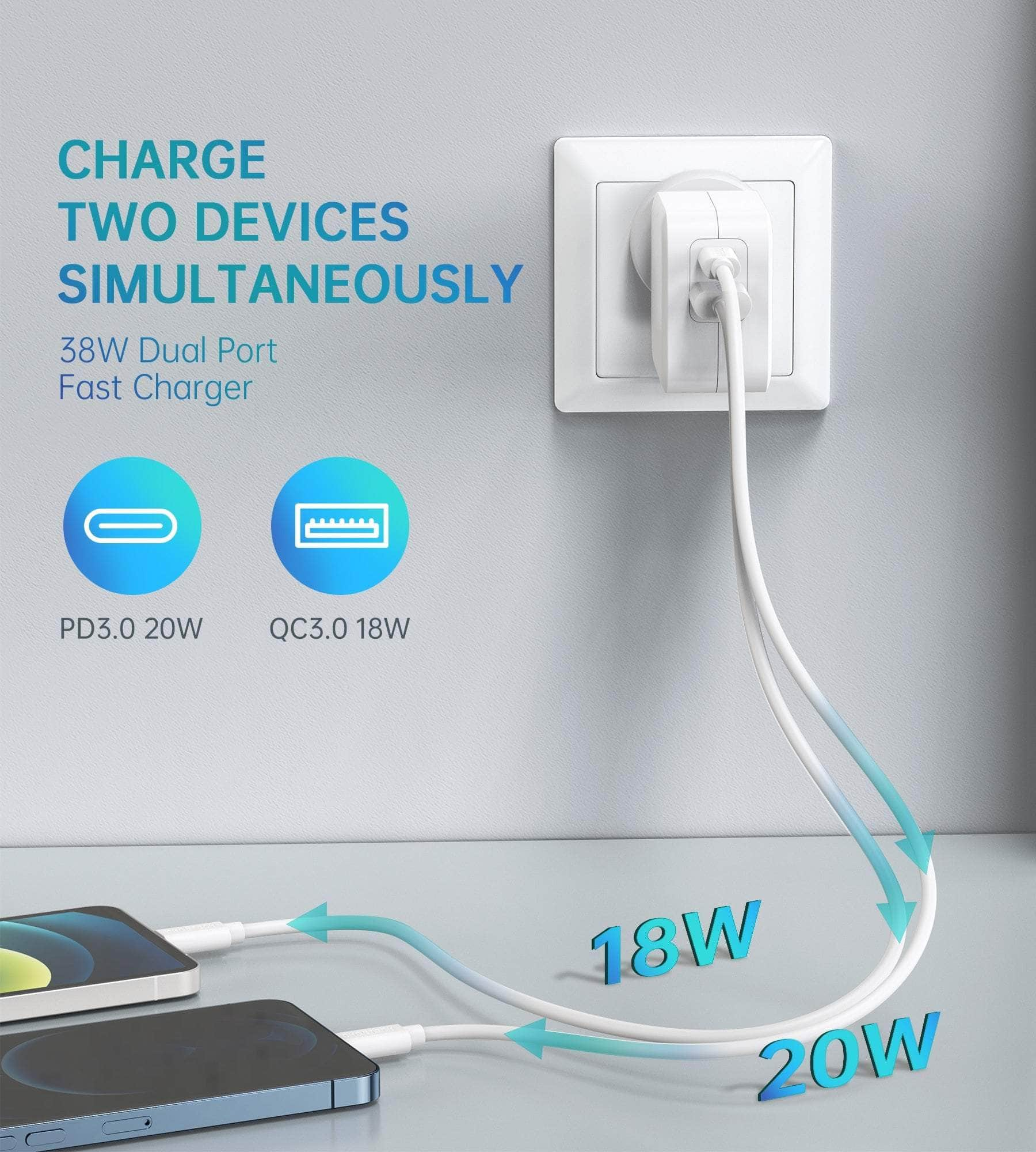 Qc3.0 18W + Pd 20W Fast Charger