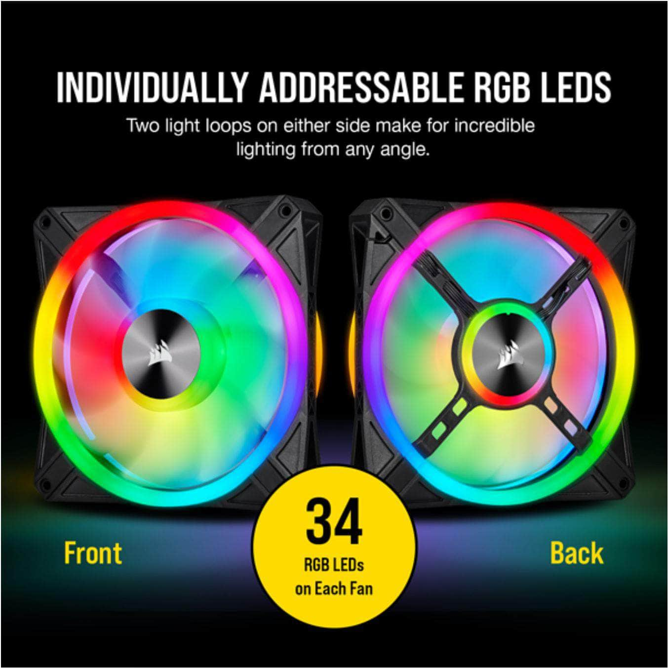 Ql140 Rgb Dual Fan Kit With Lighting Node Core