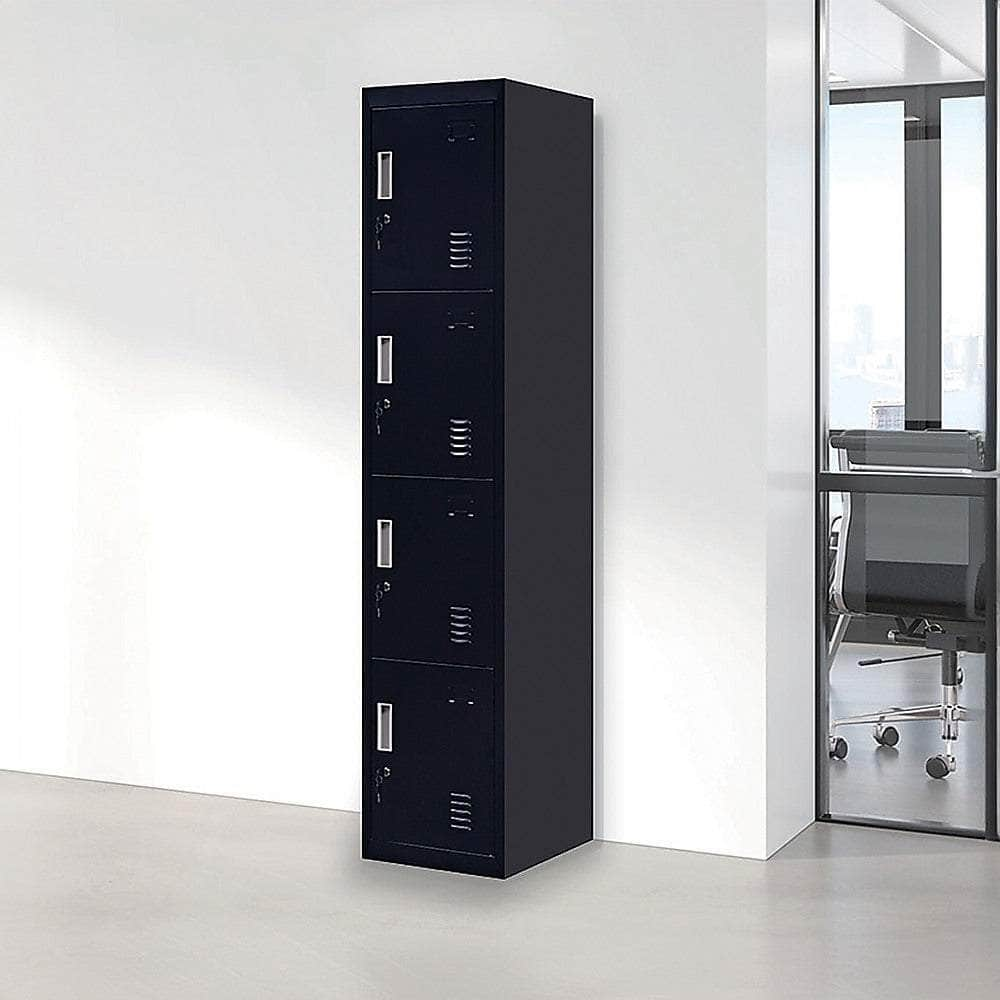 Quad-Compartment Vertical Locker Efficient Storage Solution