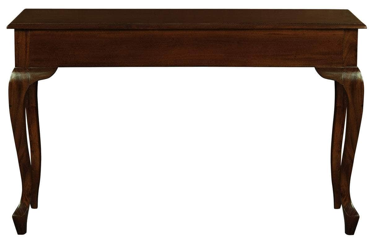 Queen Ann 2 Drawer Sofa Table Chocolate/Mahogany