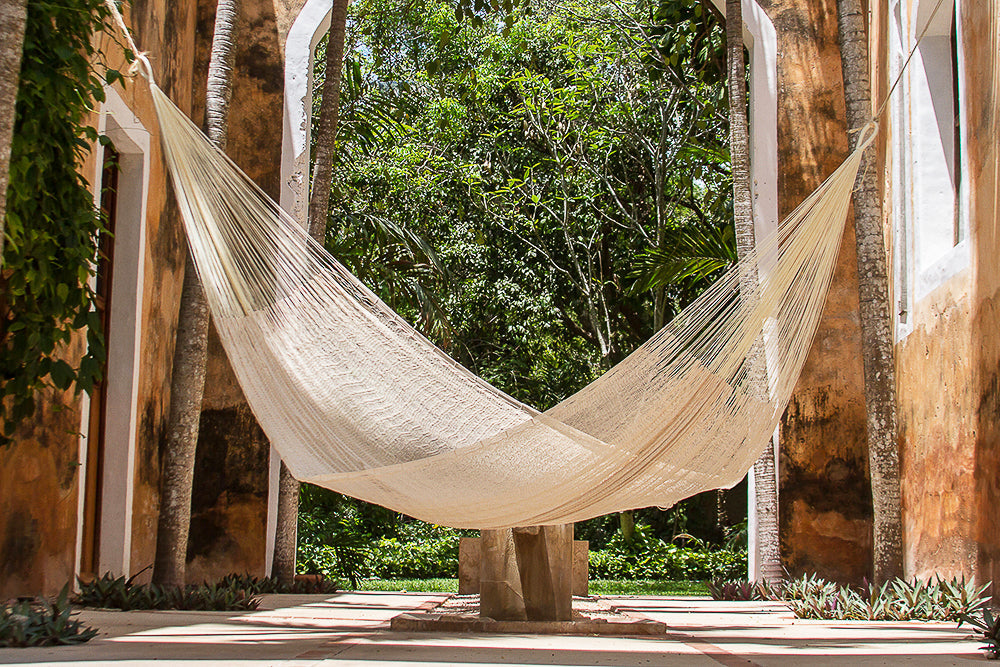 Queen Size Cotton Mexican Hammock in Cream Colour