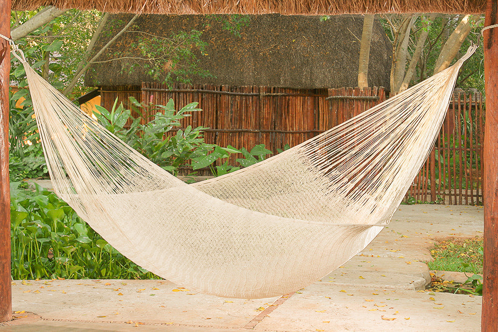 Queen Size Cotton Mexican Hammock in Cream Colour