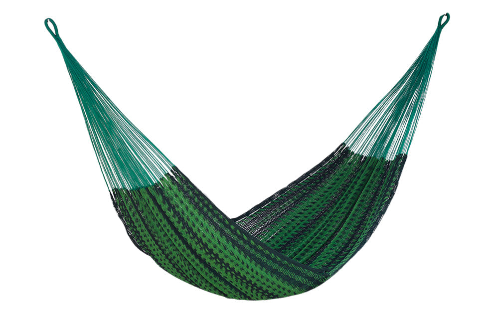 Queen Size Outdoor Cotton Mexican Hammock in Jardin Colour