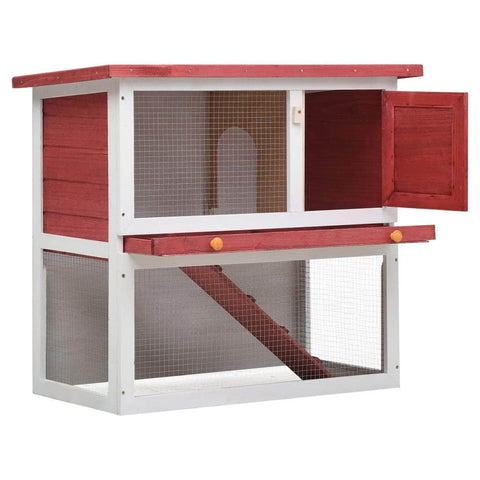 Rabbit Hutch 1 Door Red Wood