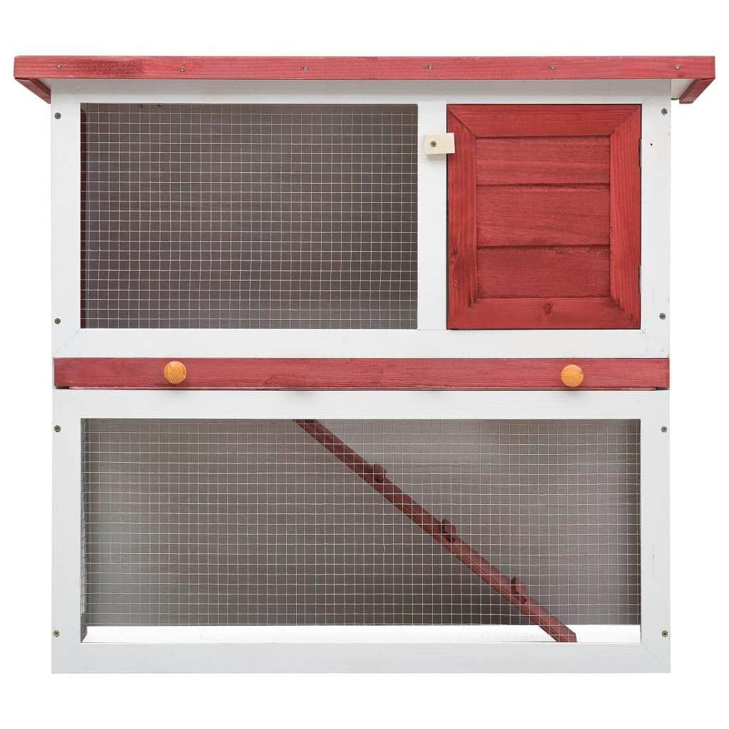 Rabbit Hutch 1 Door Red Wood