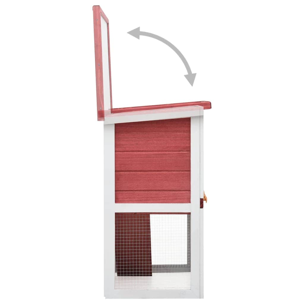 Rabbit Hutch 1 Door Red Wood