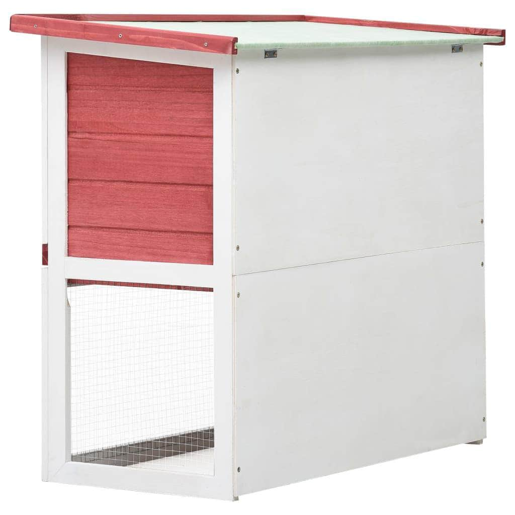 Rabbit Hutch 1 Door Red Wood