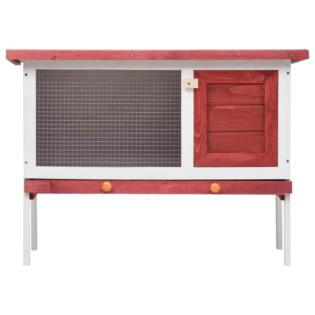 Rabbit Hutch 1 Layer Red Wood