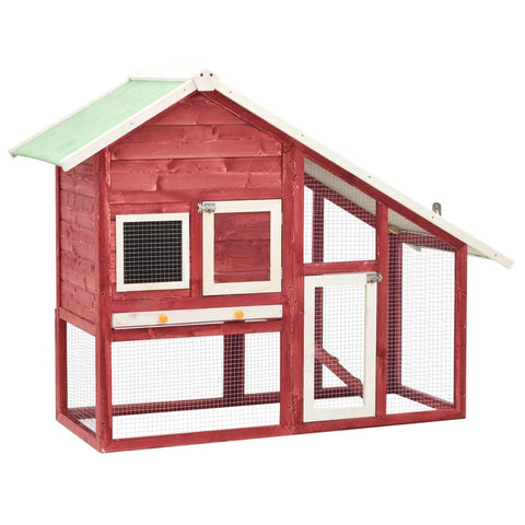 Rabbit Hutch Red And White Solid Firwood