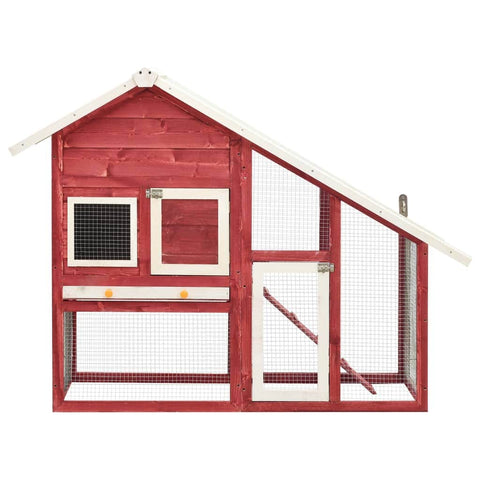 Rabbit Hutch Red And White Solid Firwood