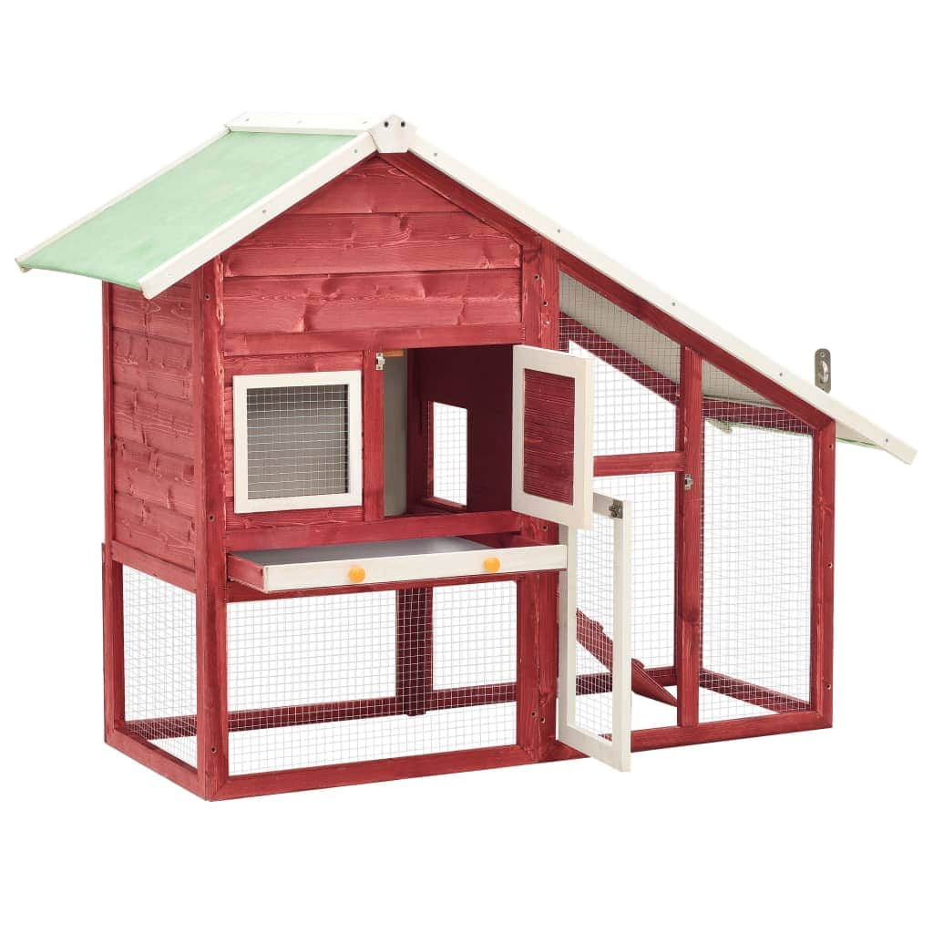 Rabbit Hutch Red And White Solid Firwood