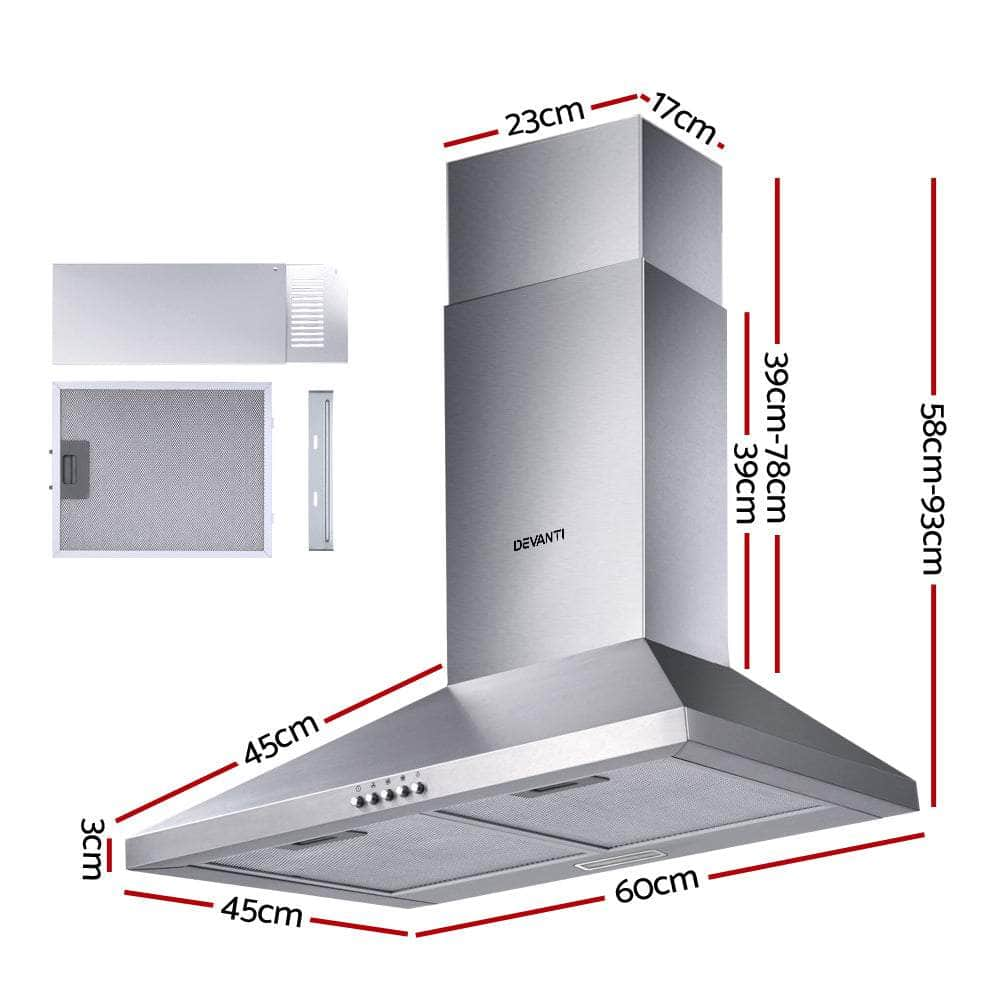 Range Hood 60Cm Rangehood Stainless Steel