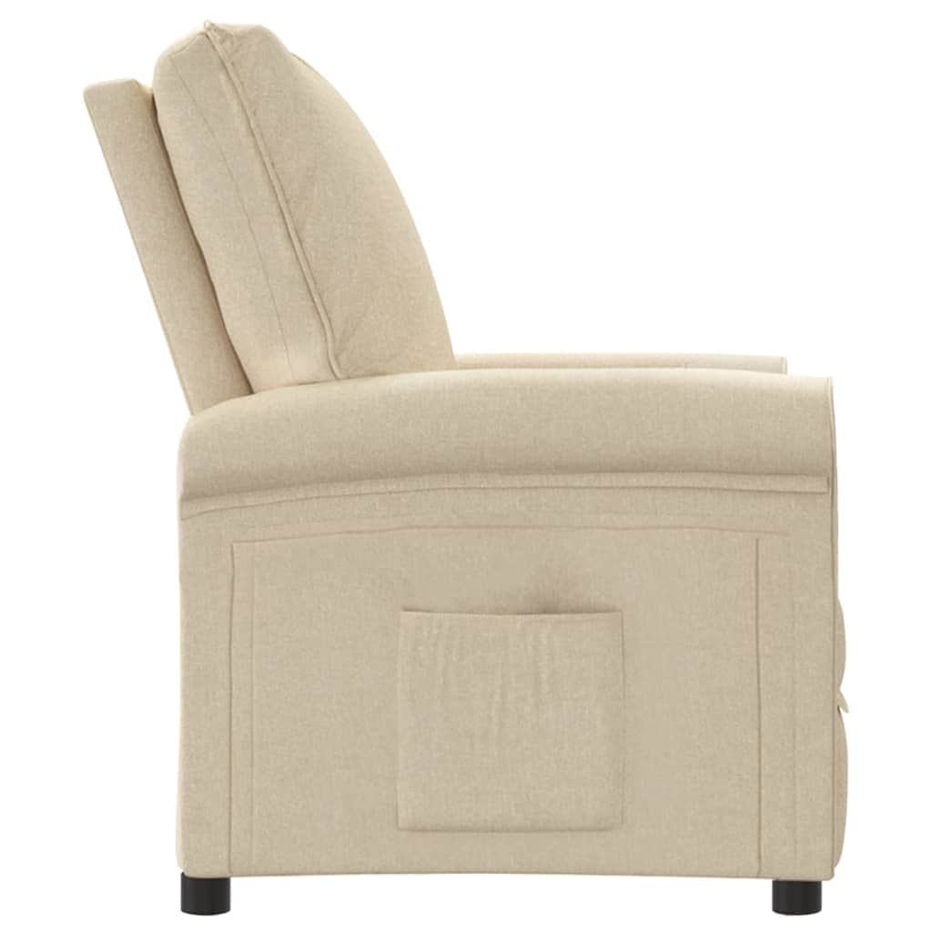 Recliner Chair Cream Fabric