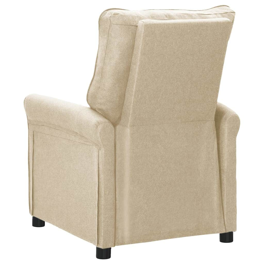 Recliner Chair Cream Fabric