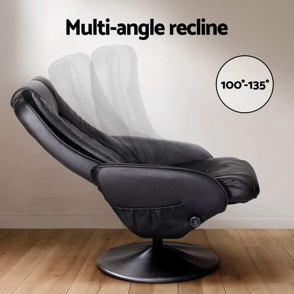 Recliner Chair Electric Heated Massage Chairs Faux Leather Cobble