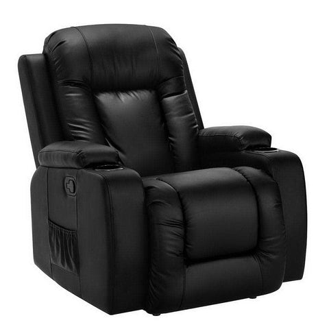 Recliner Chair Electric Heated Massage Chairs Leather Cabin