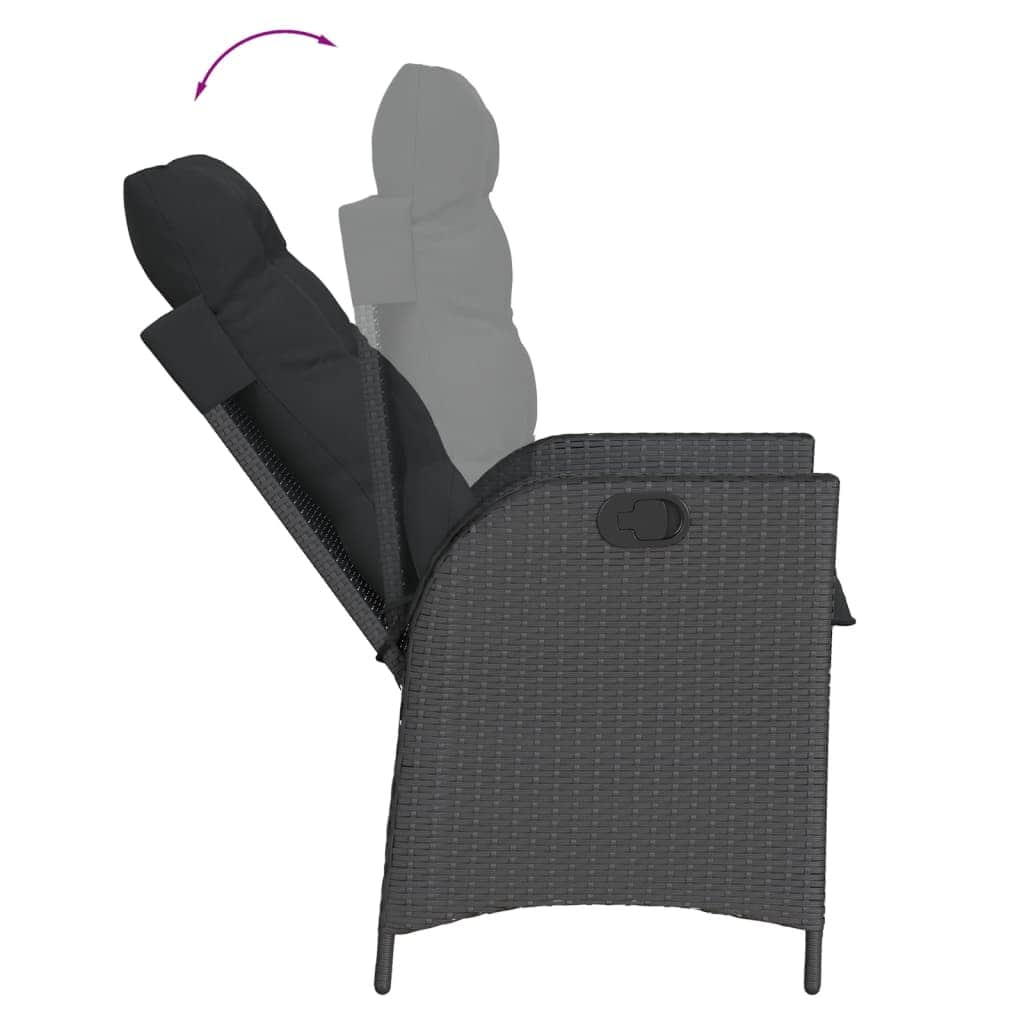 Reclining Garden Chair Poly Rattan