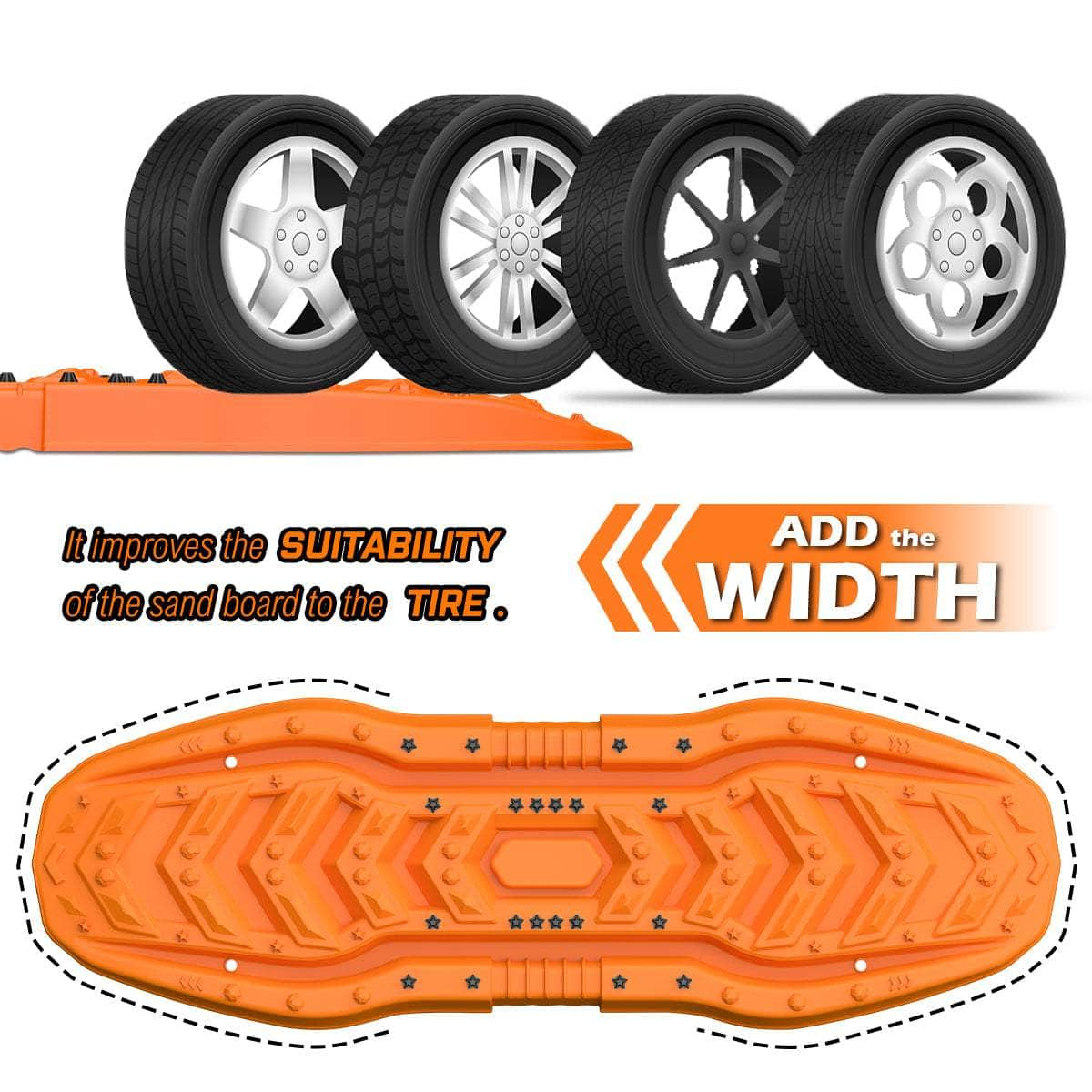 Recovery Boards Tracks Kit 4Wd Sand Snow Trucks Mud Car Vehicles