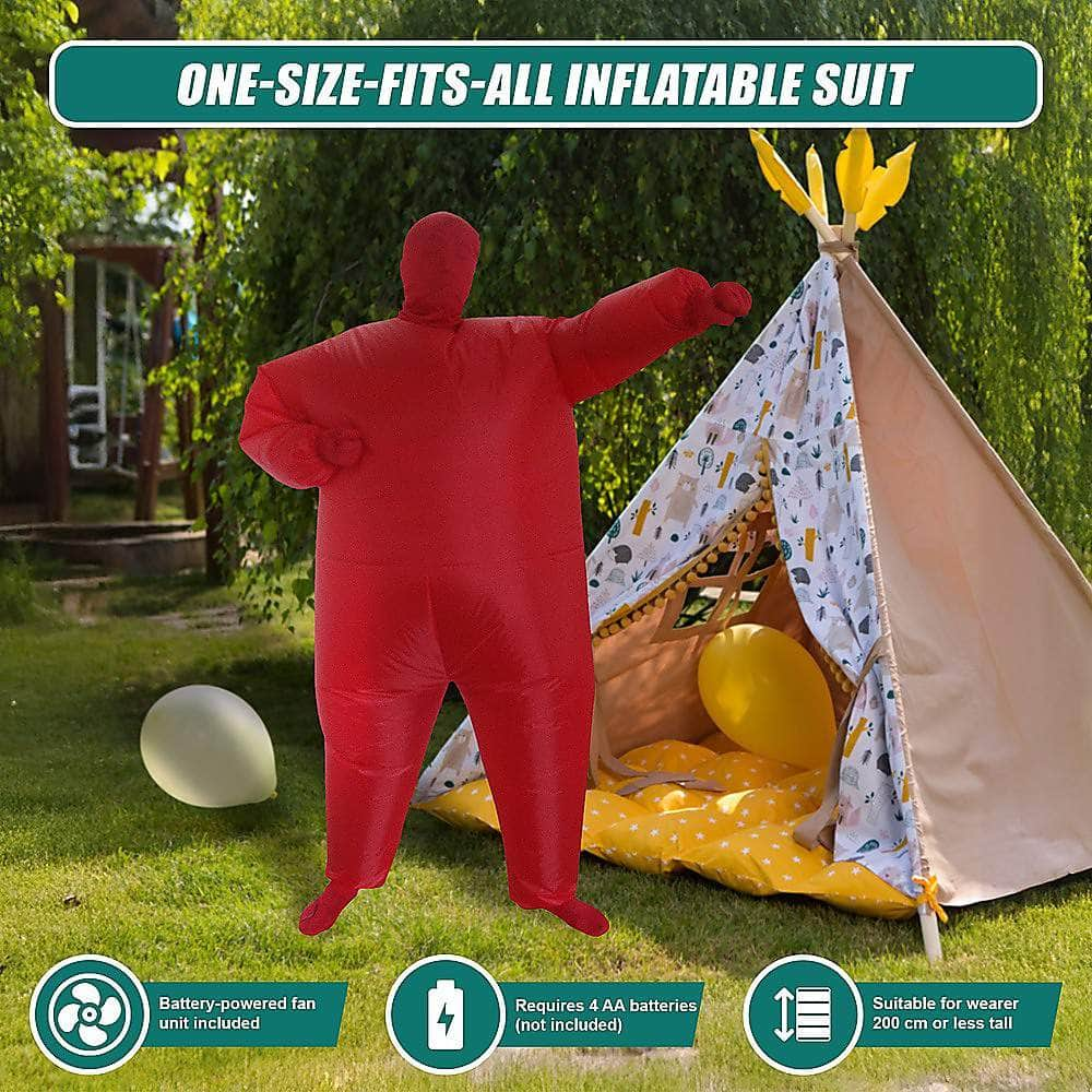 Red Alert Inflatable Costume Fancy Dress Suit Fan Operated